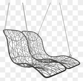 Duo Modern Hammock Hanging Designer Swing Chair Daybed - Hanging Chairs Clipart