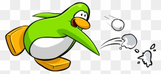 Club Penguin Wiki - Snowball Throwing Png Clipart