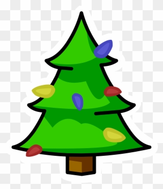 Christmas Tree Pin Club Penguin Wiki Fandom Powered - Christmas Tree Png Draw Clipart