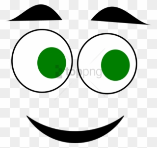 Green Eyes Clipart Happy - Clip Art - Png Download