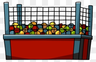 Biting Lip Clipart - Ball Pit With Net - Png Download