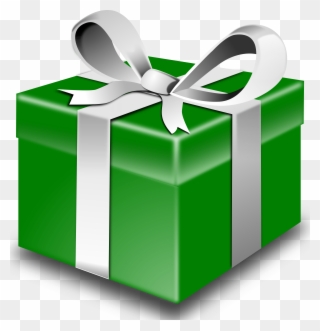 Medium Image - Green Present Clipart