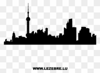 Shanghai Silhouette At Getdrawings Com Free For - Shanghai Skyline Png Clipart