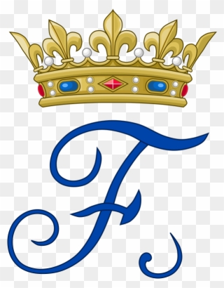 Royal Monogram Of Prince Ferdinand Of Orléans, Duke - Diana And Charles Monogram Clipart