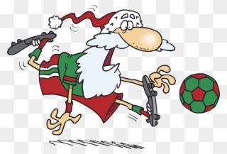 Friends Clipart Soccer - Christmas Soccer Cartoon - Png Download