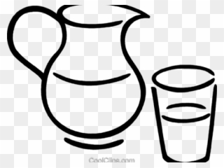 Pitcher Clipart Transparent - Pitcher Water Clipart Black And White - Png Download