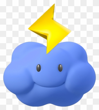 The Thunder Cloud In The Style Of Mario Kart - Mario Kart Wii Items Clipart