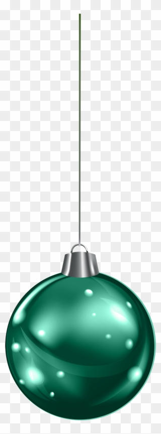 Hanging Green Christmas Ball Png Clipart - Green Christmas Ball Png Transparent Png