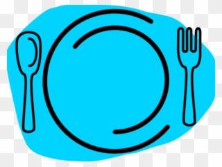 Plate Fork And Spoon Clip Art - Png Download