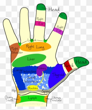 Right Hand - Right Palm Reflexology Clipart