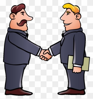 Home - 2 People Shaking Hands Cartoon Clipart