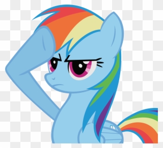 Posted Image - Rainbow Dash Salute Clipart