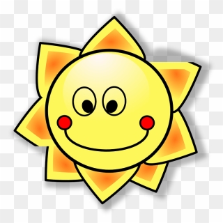 Smiling Sun Clip Art At Clker - Clipart Sole - Png Download