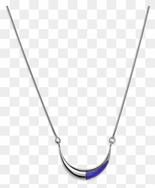 Womens Jewelry Small Crescent Pendant With Lapis Shinola - Locket Clipart
