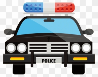 Car Clip Art Flat Cartoon Transprent - Police Car Png Cartoon Transparent Png