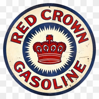 Vintage Red Crown Gasoline Sign - Northern Soul Keep The Faith Logo Clipart