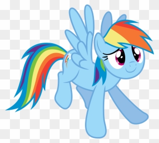 Download Svg Royalty Free Stock Public Domain Clip - Mlp Rainbow Dash Happy - Png Download