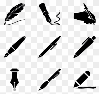 School Pen - Writing Icon Transparent Background Clipart