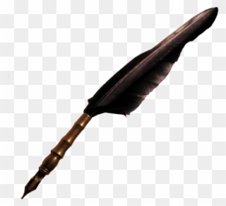 Edgar Allan Poe's Quill Pen And Notebook - Quill Pen Transparent Background Clipart