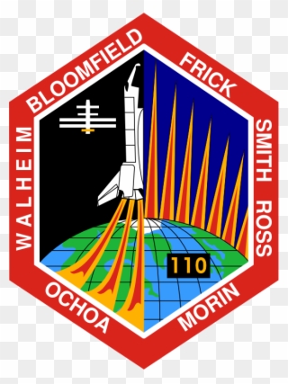 Sts 110 Patch Nasa 555px - Sts 110 Patch Clipart