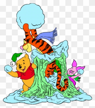 Winnie The Pooh Group Clipart - Winnie The Pooh Winter - Png Download