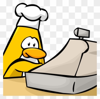 Penguin And Cash Register Pizza Parlor Random Name - Penguin Clipart