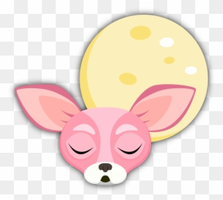 Pink Valentine's Chihuahua Emoji Stickers - Cartoon Clipart