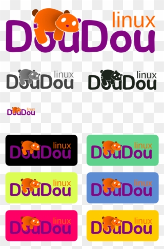 How To Set Use Doudou Linux Contest Logo Set Clipart - Png Download