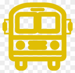 Clipart Road Bus Route - Yellow Bus Icon Png Transparent Png