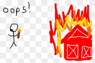 Barn Clipart Barn On Fire - Barn - Png Download