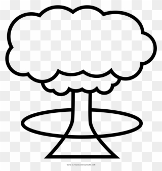 Mushroom Cloud Coloring Page - The Noun Project Clipart