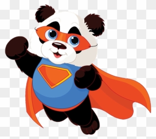 Super Panda - Panda Super Hero Clipart