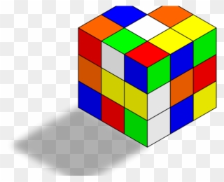 Ice Cube Clipart Small - Rubik's Cube Drawing - Png Download