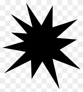 Starbursts Clipart - Black 8 Pointed Star - Png Download