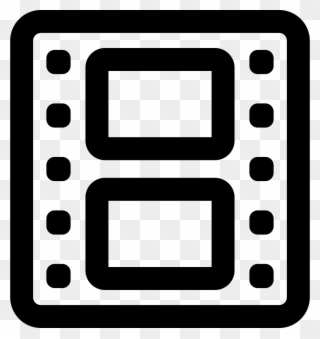 Cinema Strip Of Two Photograms Outline Svg - Icon Clipart