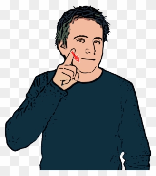 British Sign Language - Sign Language Hand In Front Of Mouth Clipart