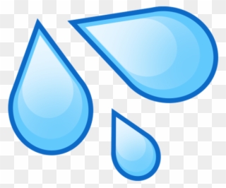 Water Drop Emoji Cutout - Water Emoji No Background Clipart