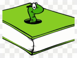 Worms Clipart Green Thing - Book Worm Clip Art - Png Download