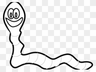 Worms Clipart Worm Head - Outline Of A Worm - Png Download