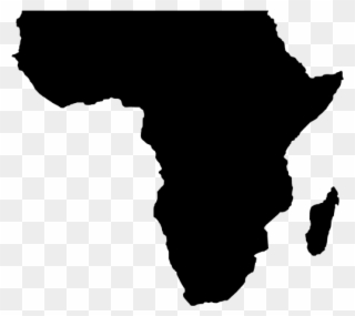 Africa Clipart - African Map Black And White - Png Download