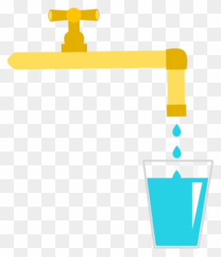 Water Drips Into The Cup, Whose Shape Is Shown In The Clipart