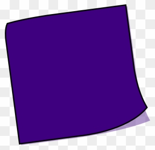 Dark Blue Clip Art At Clker Com - Purple Post It Note - Png Download