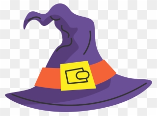 Cartoon Witch Hat - Sombrero De Bruja Animado Clipart