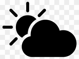 Cloudy Clipart Two Cloud - Sunny Weather For Kids - Png Download