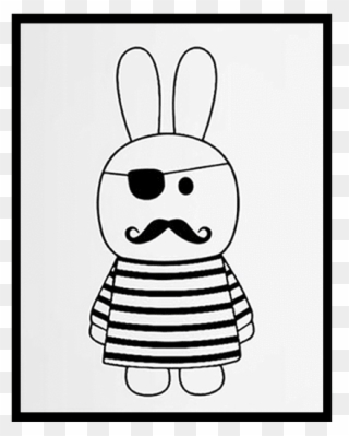 Images / 1 / 2 - Pirate Bunny Print Clipart
