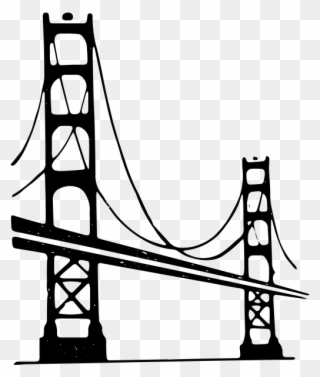 Golden Gate Bridge Rubber Stamp - Golden Gate Bridge Clipart