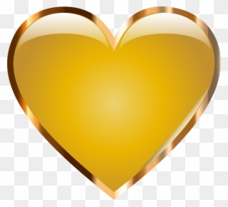 Gold Clipart Love Heart - Gold Heart Png Transparent Png