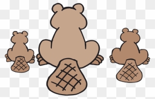 Tail Clipart Vector - Canadian Beaver Throw Blanket - Png Download