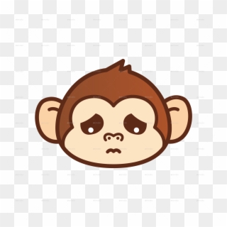 Svg Black And White Download Ape Clipart Monky - Cartoon Cute Monkey Face - Png Download