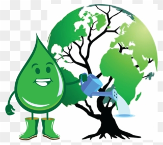 Raindrops Clipart Water Bill - Make The Earth A Better Place - Png Download